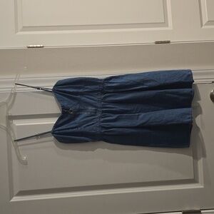 Blue Denim Spaghetti Strap Dress